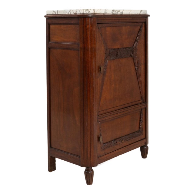 19th Century France Art Deco Brown Wood Storage Cabinets & Cupboards For Sale