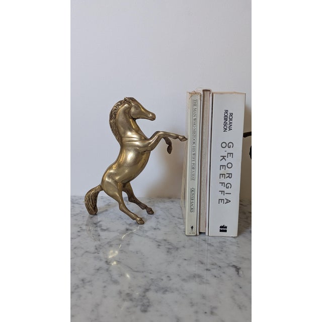 1960s 1960s Brass Horses Bookends For Sale - Image 5 of 5