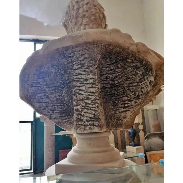 Marcus Aurelius Antoninus Caracalla. Italian Carrara marble sculpture. Measure: height 81cm. Beginning of the 20th...