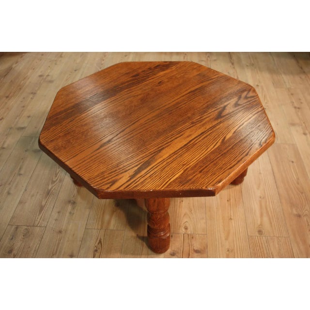 Tan Dutch Carved Oak Coffee Table, 1960s For Sale - Image 8 of 11