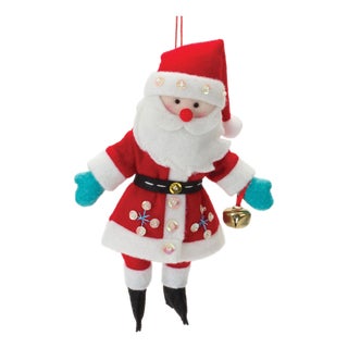 Plush Santa Ornament (Set of 12) For Sale