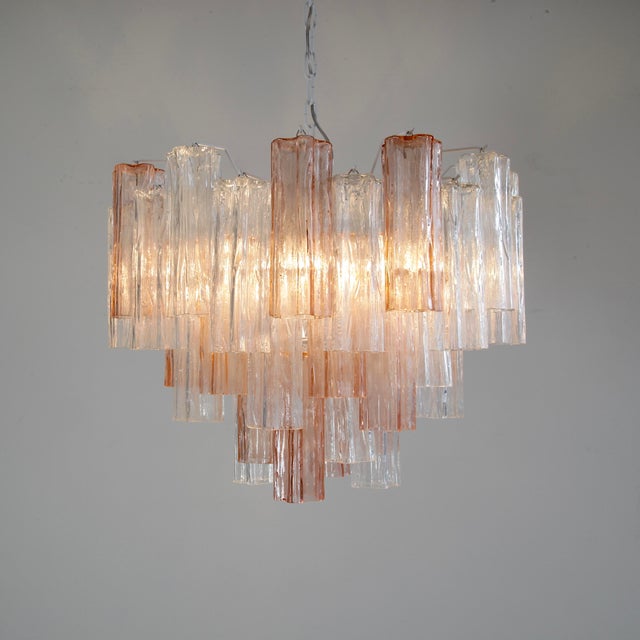 Large Tronchi Murano Glass Chandelier from Made Murano Glass, 1980s For Sale - Image 6 of 6