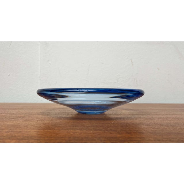 Blue Mid-Century Modern Danish Glass Bowl by Per Lütken for Holmegaard, 1960s For Sale - Image 8 of 18