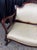 Late 19th Century Victorian Carved Mahogany Settee in Shimmering Cream & Gold Ball and Claw Feet For Sale - Image 4 of 13
