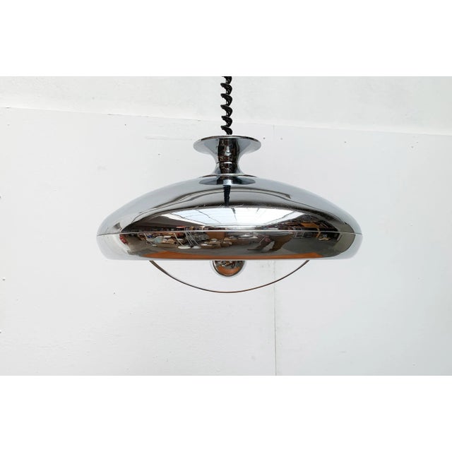 1960s Mid-Century Italian Space Age Ufo Pendant Lamp For Sale - Image 5 of 18