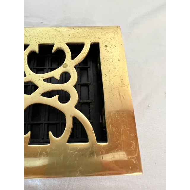Vintage Brass Register Cover For Sale - Image 6 of 11