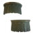 Pair Late 20th Century Transitional Wall Shelf Brackets Painted Green Gold Crackle For Sale
