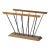 Mid 20th Century Hoigaard Danish Modern Magazine Rack Mid Century Wood & Metal Newspaper Holder For Sale
