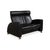 Modern Arion Leather Two-Seater Black Manual Function Sofa from Stressless For Sale - Image 3 of 17