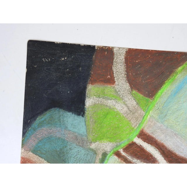 Late 20th Century Late 20th Century Mixed Media Abstract Painting For Sale - Image 5 of 6