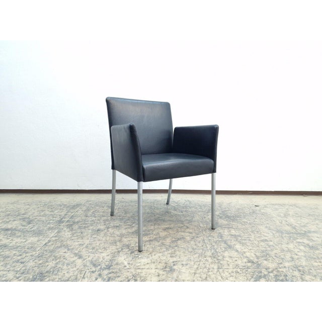 Leather Jason 1410 Armchairs from Walter Knoll, Set of 4 For Sale - Image 11 of 13