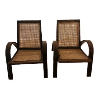 1940s Pair of French Art Deco Armchairs For Sale