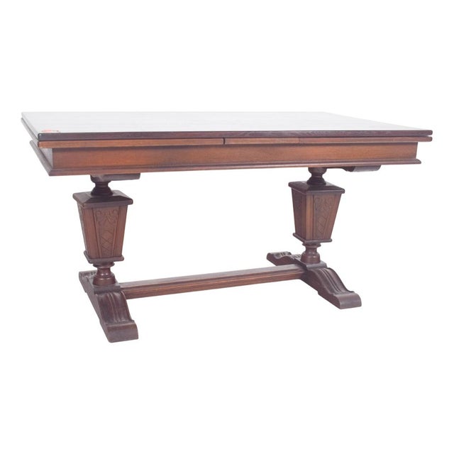 Portuguese Rectangular Extendable Dining Table, 1930 For Sale - Image 9 of 9