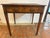 18th Century French Hand Painted Walnut & Leather Side Table For Sale - Image 4 of 14