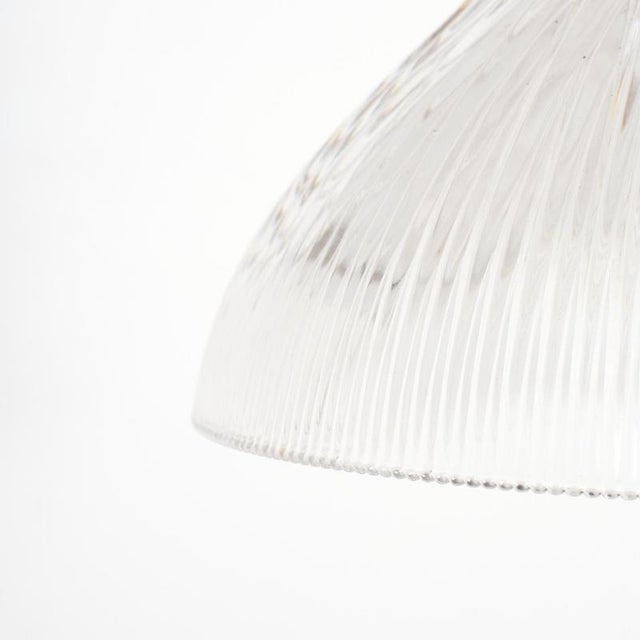 1950s Antique Reclaimed Glass Pendant Light from Holophane, 1950s For Sale - Image 5 of 9
