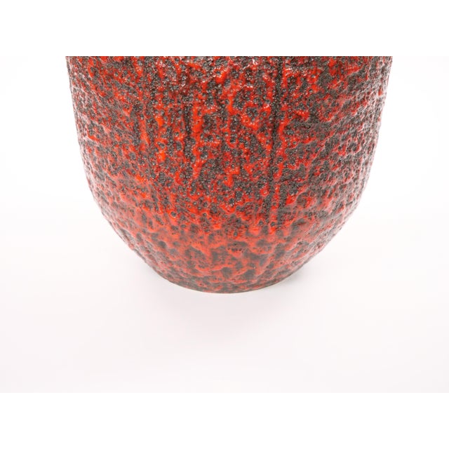 Mid-20th Century West German Large Fat Lava Decorative Vase For Sale In New York - Image 6 of 11