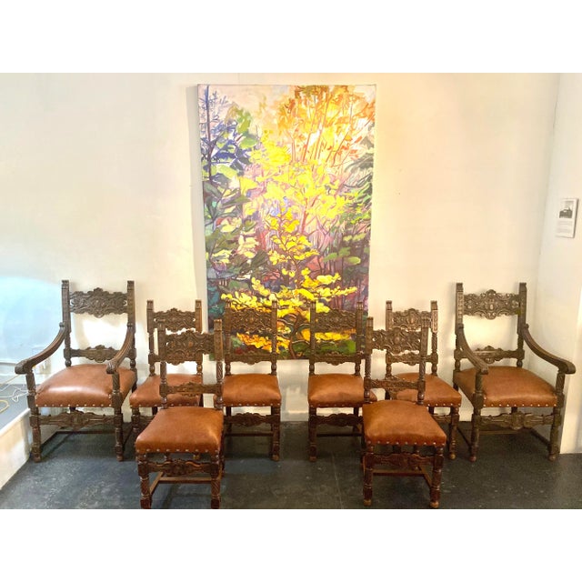 French Renaissance Revival Dining Chairs- Set of 8 For Sale - Image 11 of 13