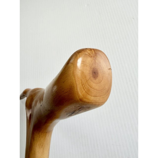 Natural Wooden Walking Stick, Rustic Hiking Staff/ Cane Twisted, T Handle 36” For Sale - Image 9 of 15