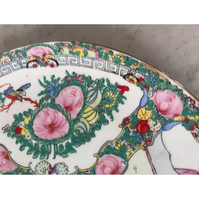 Japanese Vintage Japanese Porcelain Decorative Platter - Stamped For Sale - Image 3 of 7