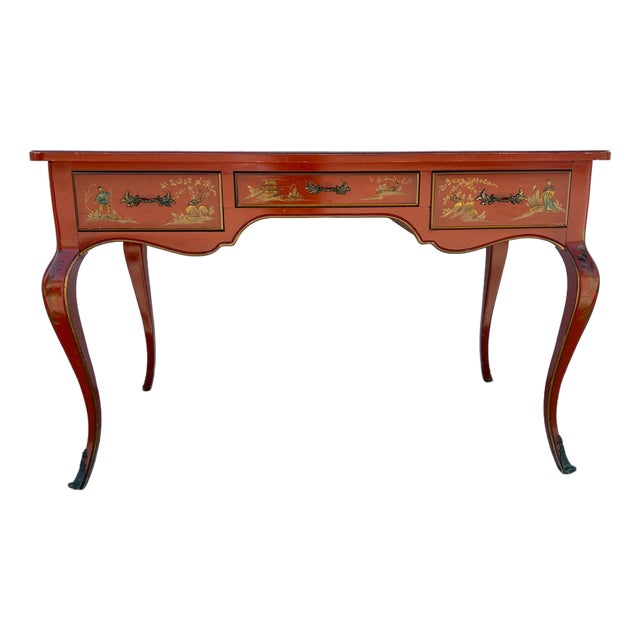 French Style Chinoiserie Writing Desk For Sale