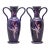 Pair of Large Ceramic Vases With Fan-Dancer Images For Sale