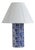 Stamp Blue Pleated Table Lamp For Sale