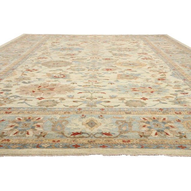Contemporary Oversized Beige Persian Sultanabad Rug - 13'04 X 17'10 For Sale - Image 3 of 9