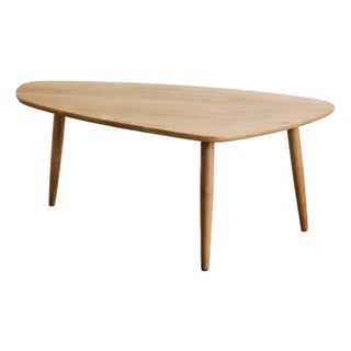 Danish Sculptural Free-Form Oak Coffee Table, 1960s For Sale