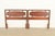An exceptional pair of Mid-Century Modern sculpted walnut twin size headboards By Lane, "Rhythm" Collection USA, 1960s...