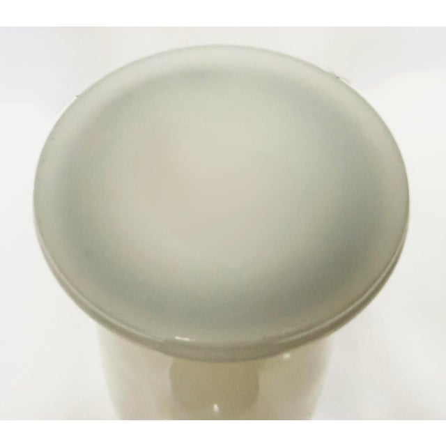Large Itallian Mid-Century Opaline Glass Vase With Gilt Accents For Sale - Image 10 of 10