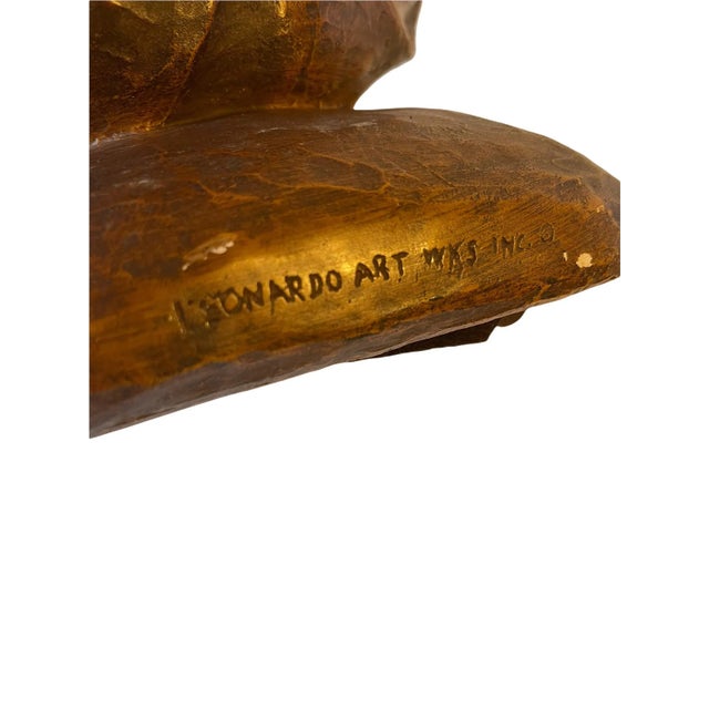 Mid 20th Century Mid Century Sculptured Ceramic Composite Woman Playing Flute For Sale - Image 5 of 10