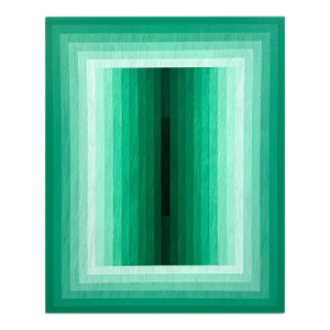 Contemporary Abstract Acrylic on Board "Light Consideration (Emerald) 2" by Andy Harwood