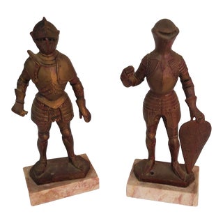 Vintage Italian Knight Bookends- Set of 2 For Sale