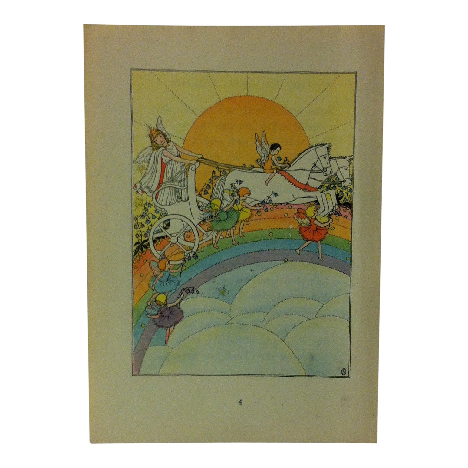 1927 The Rainbow Fairies Across The Rainbow Bridge Print Chairish
