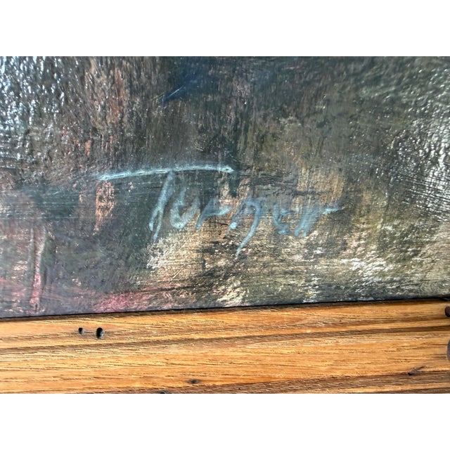 1960s Vintage Turner Still Life Oil on Canvas Painting in Wood Frame For Sale - Image 11 of 12