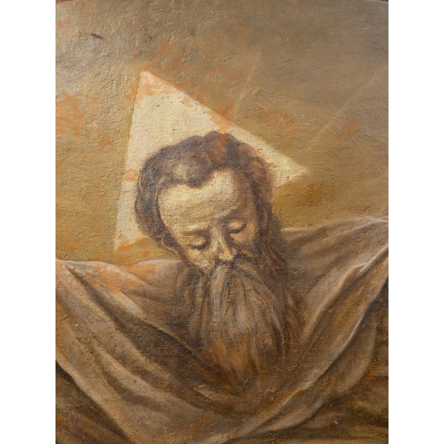 Overdoor Painting of God the Father Trinity, 1800, Oil on Canvas For Sale - Image 5 of 18