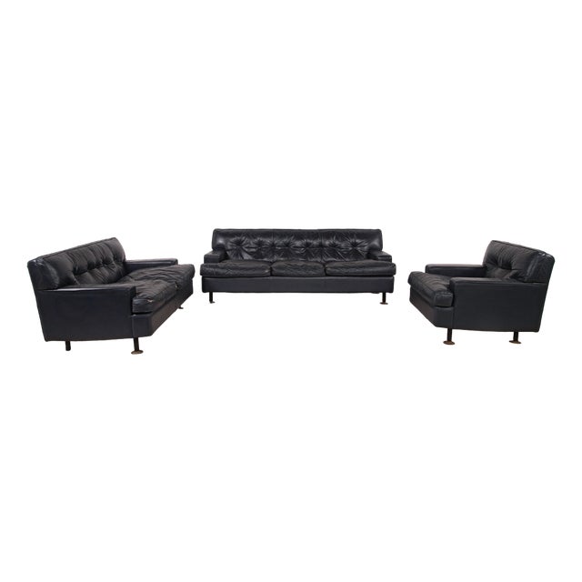 Sofas and Square Model Armchair by Marco Zanuso for Arflex, Italy, 1962, Set of 3 For Sale
