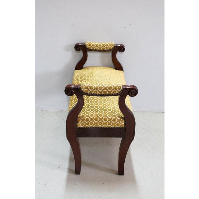 Brown Small 19th Century Restoration Middle Bench For Sale - Image 8 of 13