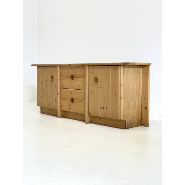 Industrial Pine Sideboard by Charlotte Perriand for Les Arcs, 1970s For Sale - Image 3 of 11