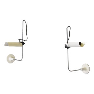Adam Wall Lamps in Chrome Steel and Lacquered Metal by Vico Magistretti for O-Luce, 1975, Set of 2 For Sale