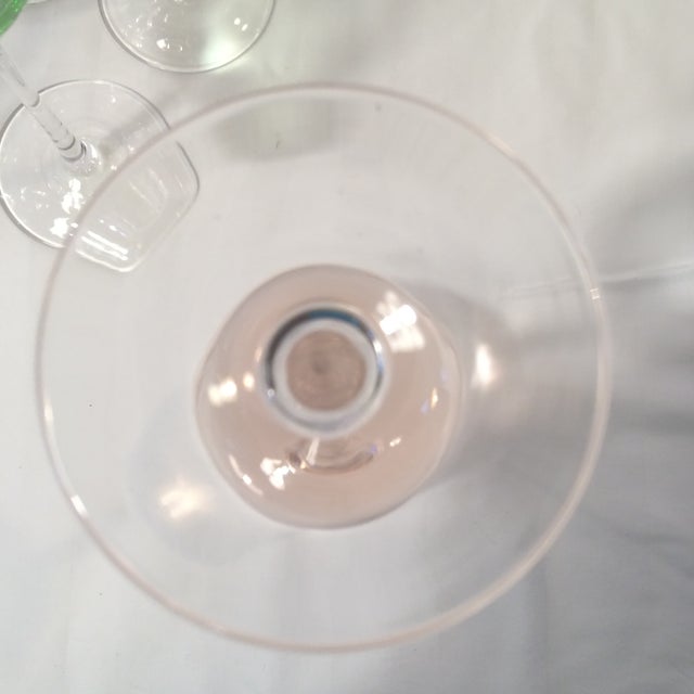 Italian Multi Colored Tall Stem Crystal Wine Glasses - Set of 11 For Sale - Image 10 of 13