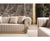 Beige New Luna 3–Piece Channel Tufted Gold Accent Luxury Sofa Set - Sofa , Loveseat & Chair For Sale - Image 8 of 18