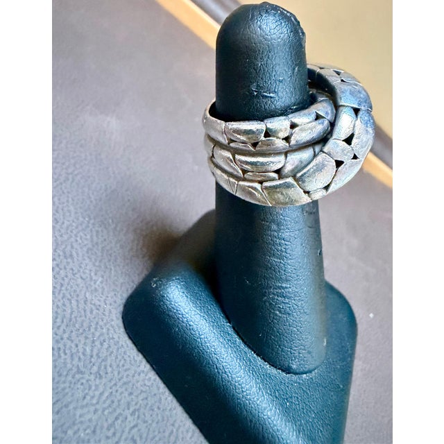 Metal Estate Sterling Silver John Hardy Unisex Ring Size 6 For Sale - Image 7 of 8