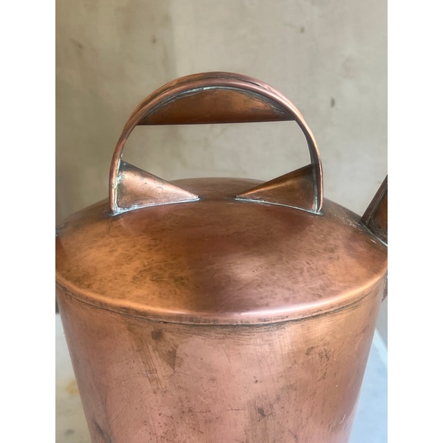 Antique French Copper Watering Can, 19th Century For Sale - Image 9 of 11