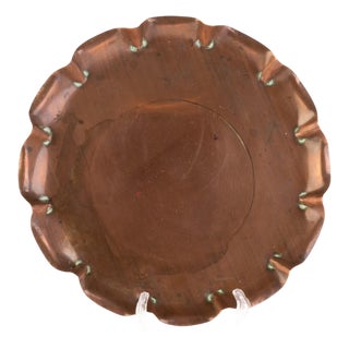 Antique Victorian Arts & Crafts Copper Plate For Sale