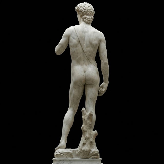 Mediterranean David – Classical Marble Statue For Sale - Image 3 of 4