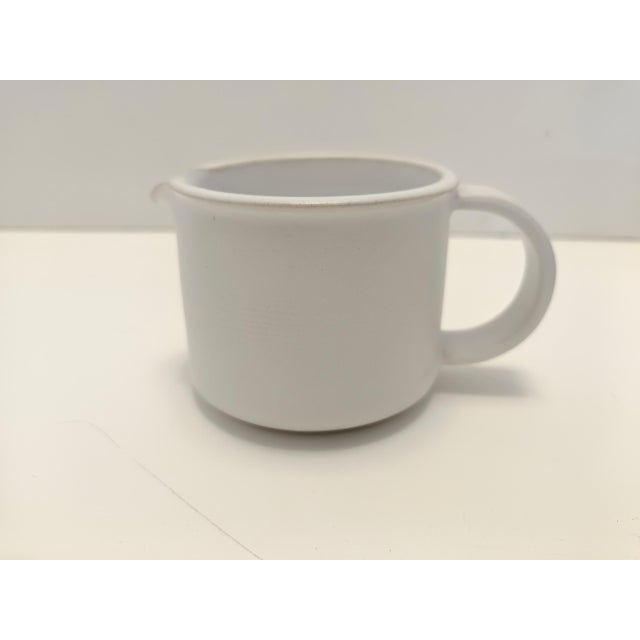 Ceramic White Ceramic Breakfast Set by Franco Bucci for Laboratorio Pesaro, 1970s, Set of 9 For Sale - Image 7 of 9