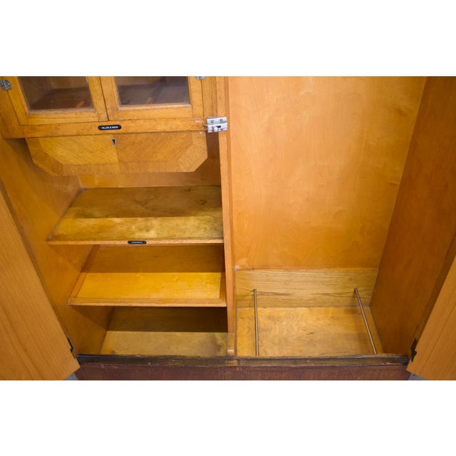 Vintage Art Deco Oak Wardrobe from Compactum, 1930s For Sale - Image 9 of 13