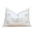 White & Charcoal Trellis Lumbar Moroccan Silk Pillow For Sale