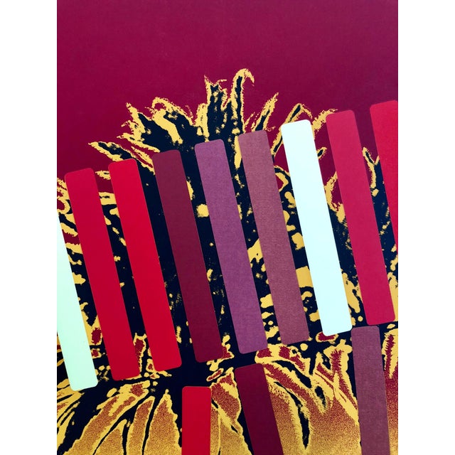 1970s Menashe Kadishman, Israeli Modern Pop Art Photo Silkscreen Serigraph Palm Trees Kadishman, c.1979 For Sale - Image 5 of 7